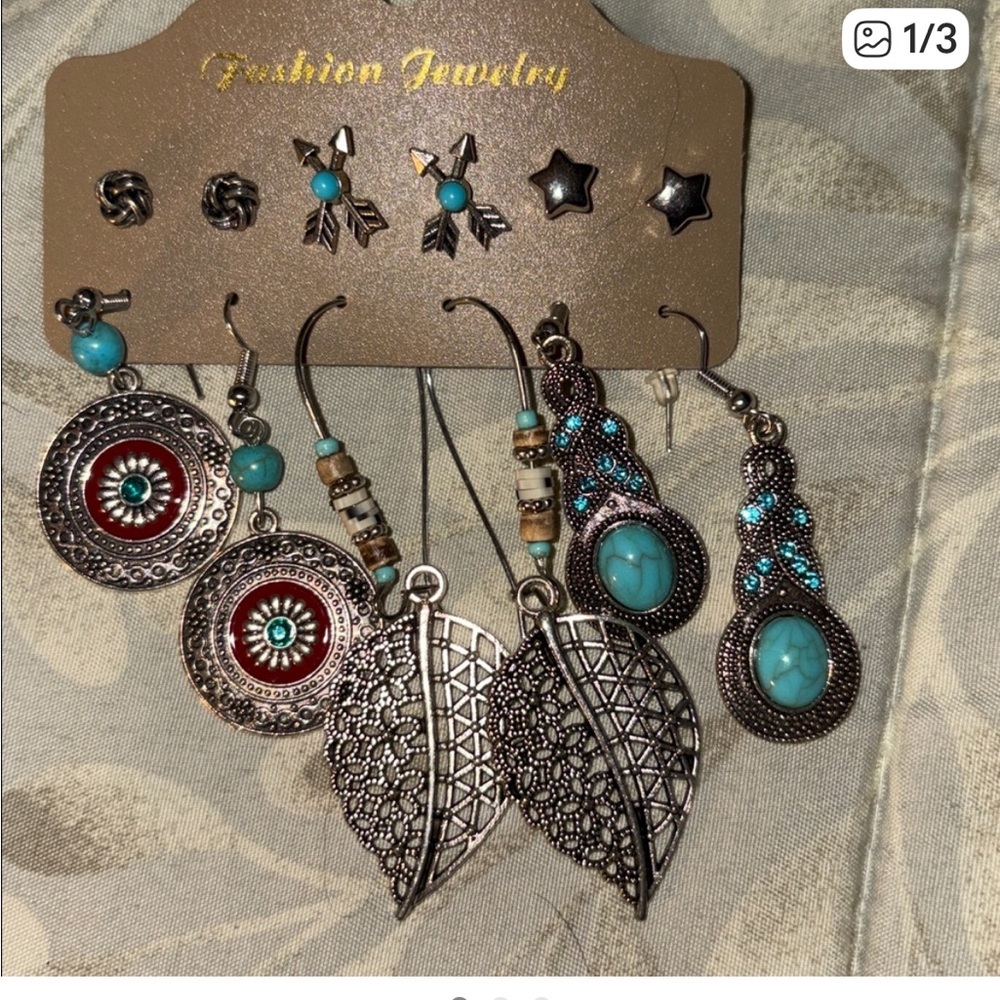 NWT 4 Pc Boho Bohemian earrings bundle lot